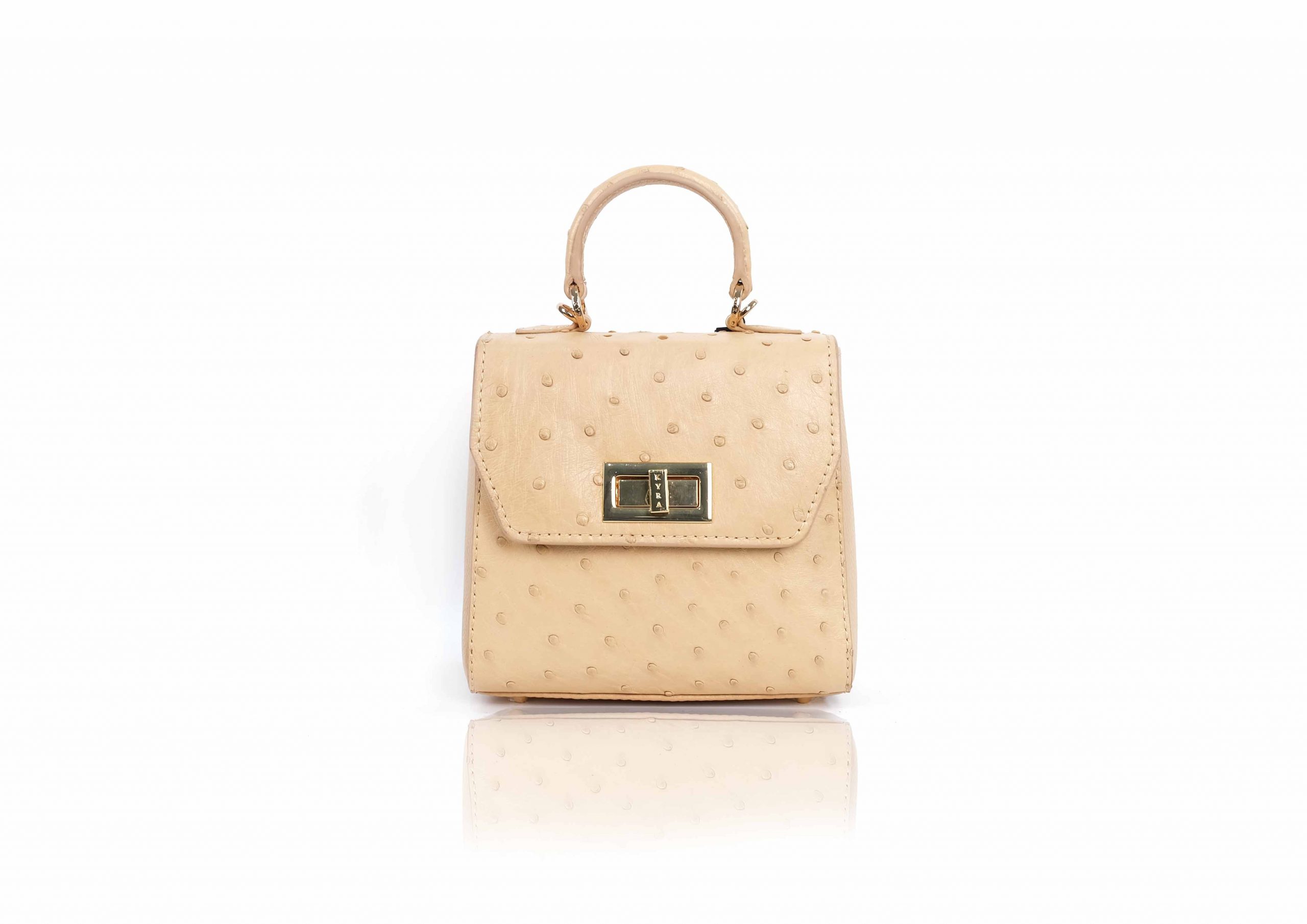 Luna Square in Peanut Ostrich