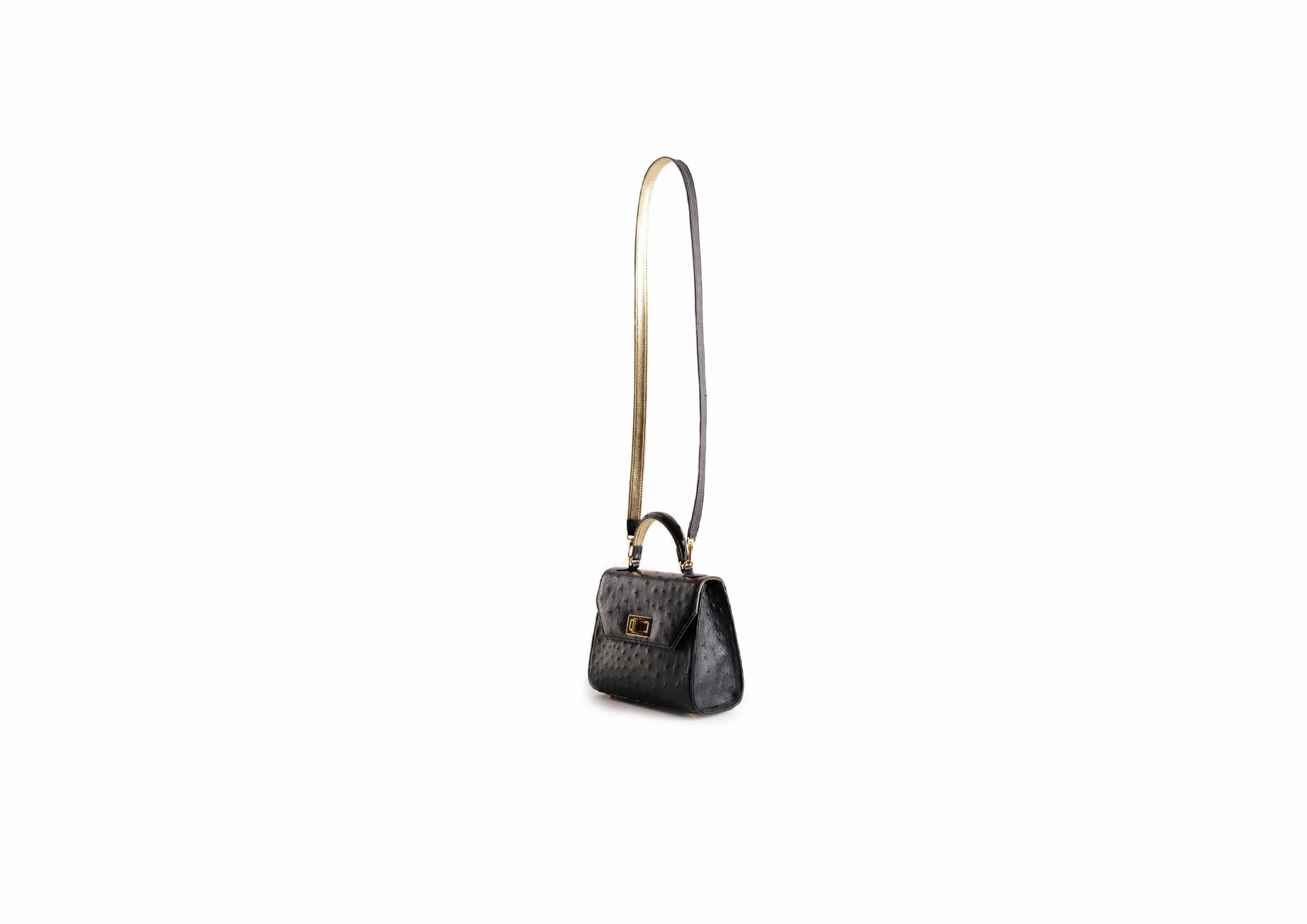 LUNA OSTRICH IN BLACK GOLD - Image 7