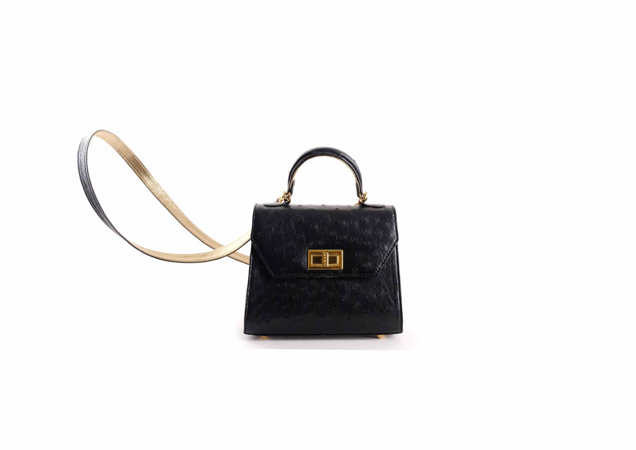 LUNA OSTRICH IN BLACK GOLD - Image 8