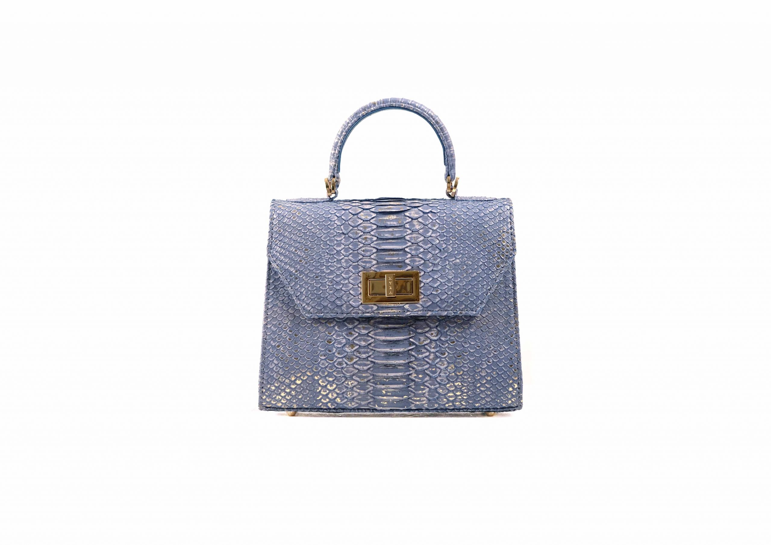 Luna in Dusty Blue Gold