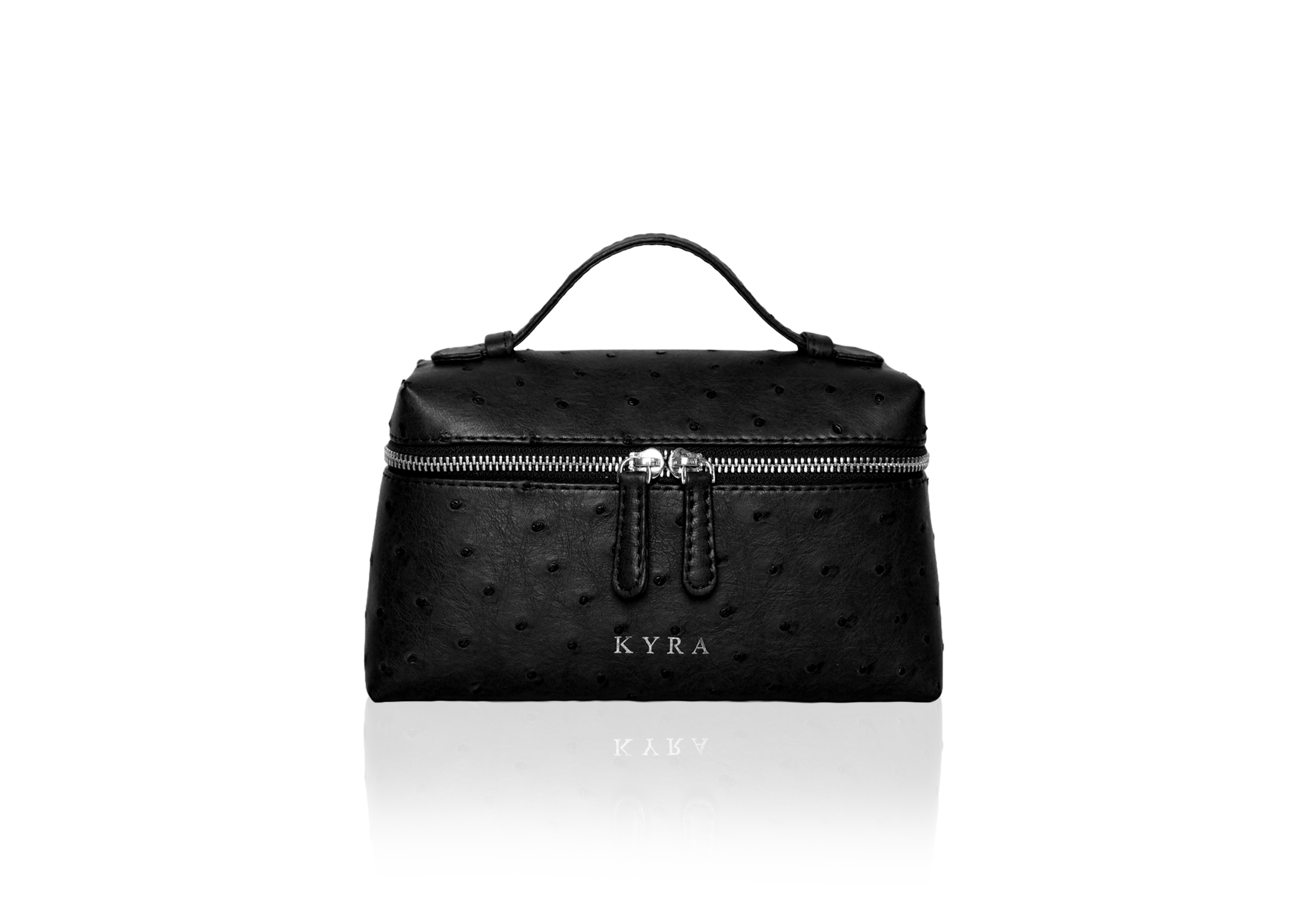 Picco Bag in Ostrich Leather – Black