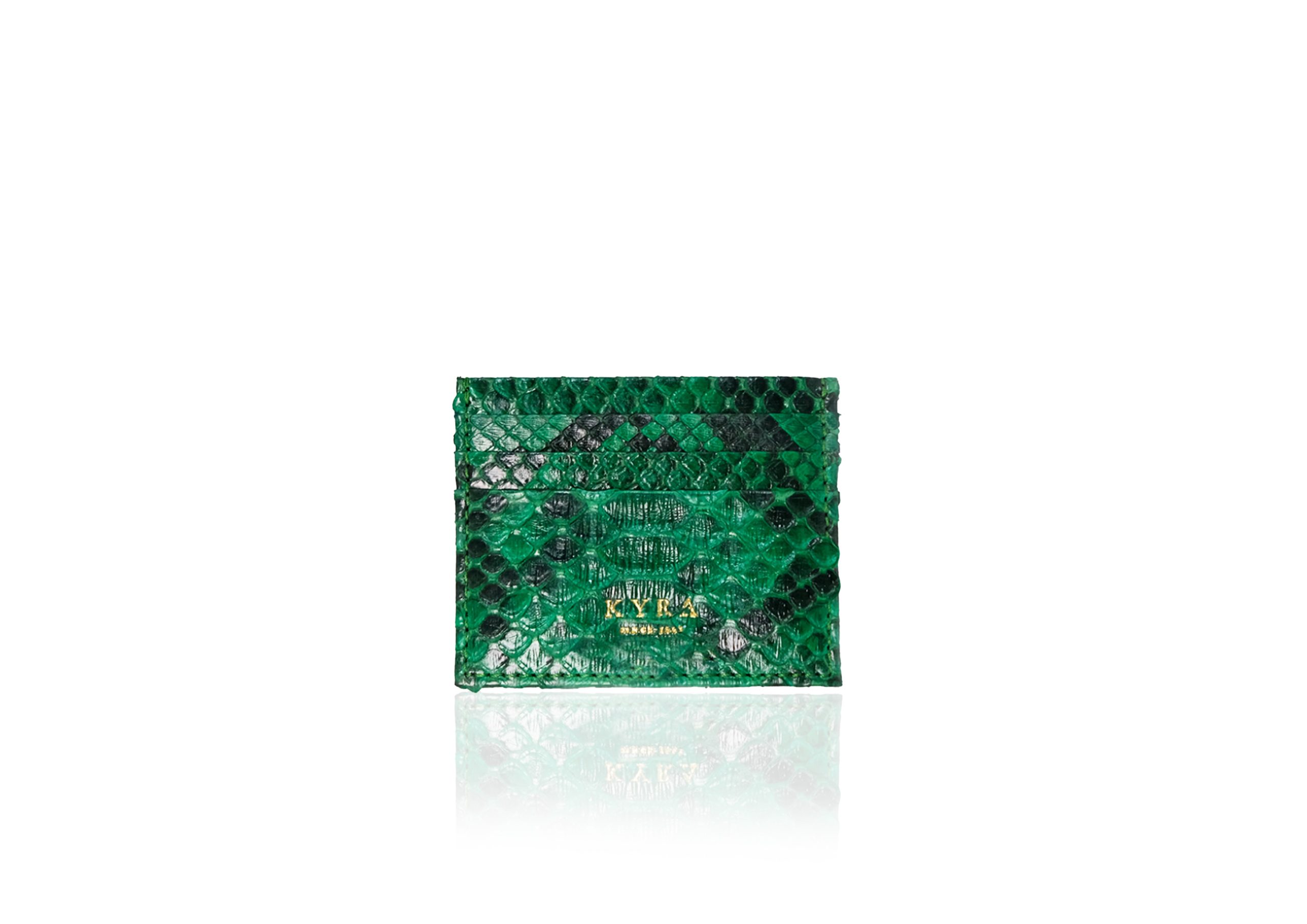 Card Holder Python Emerald Green