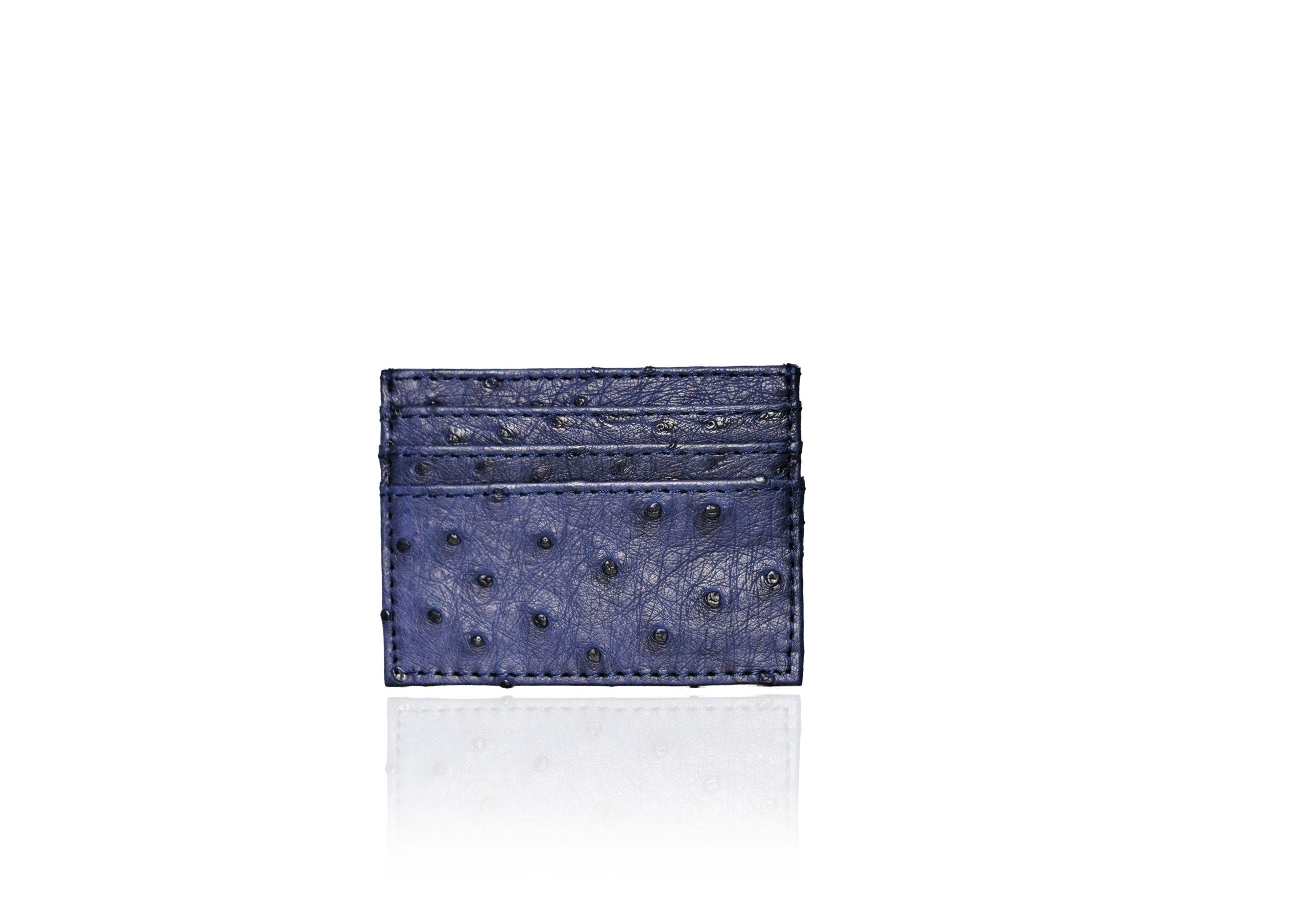 Card Holder Ostrich Navy
