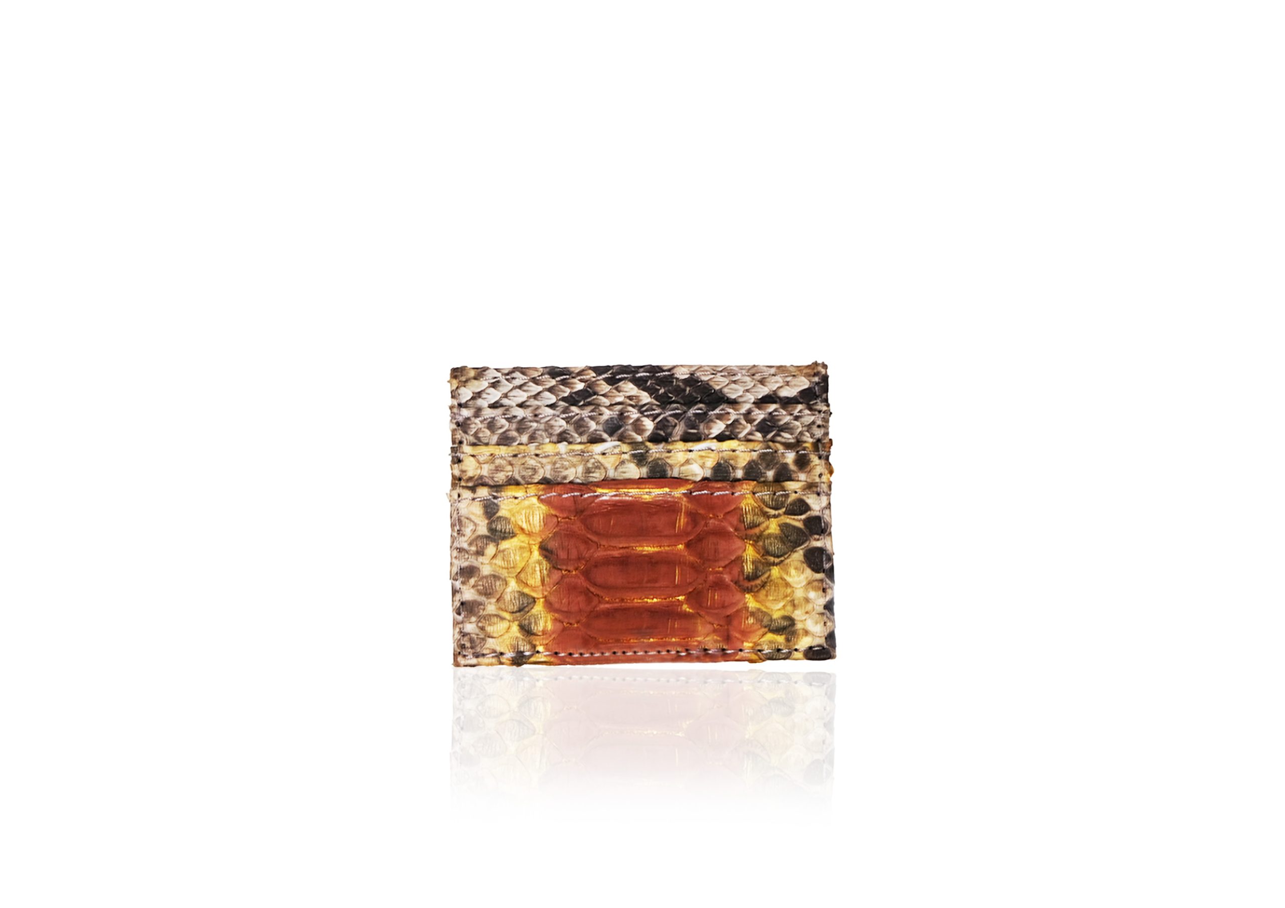 Card Holder Python Natural Middle Brown - Image 3