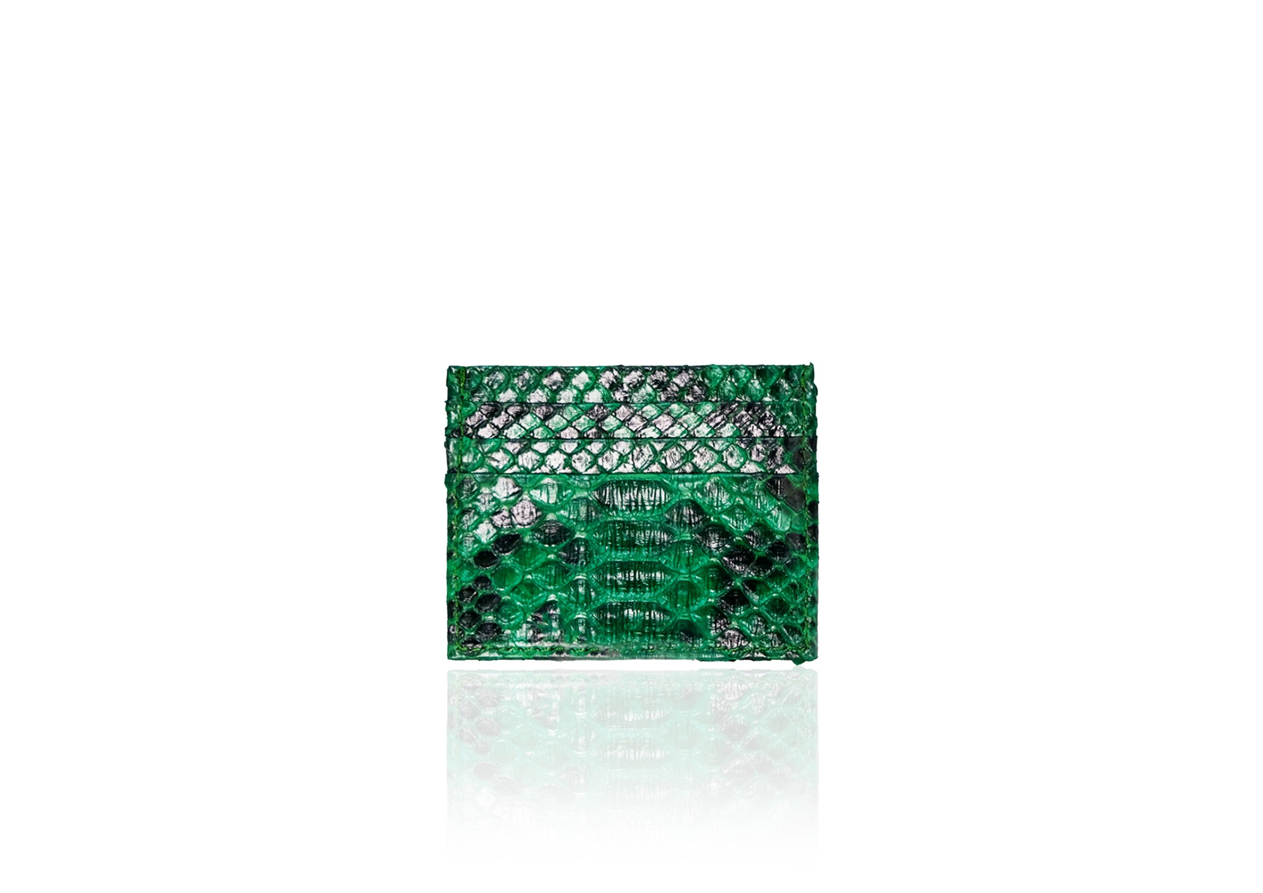Card Holder Python Emerald Green - Image 3