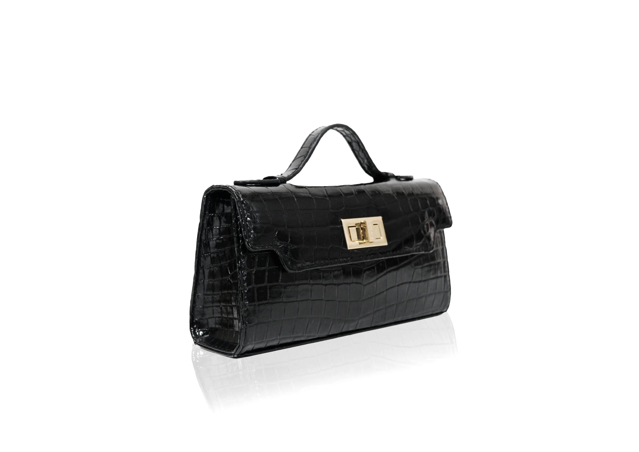 Luna 25 Black Crocodile Leather - Image 2