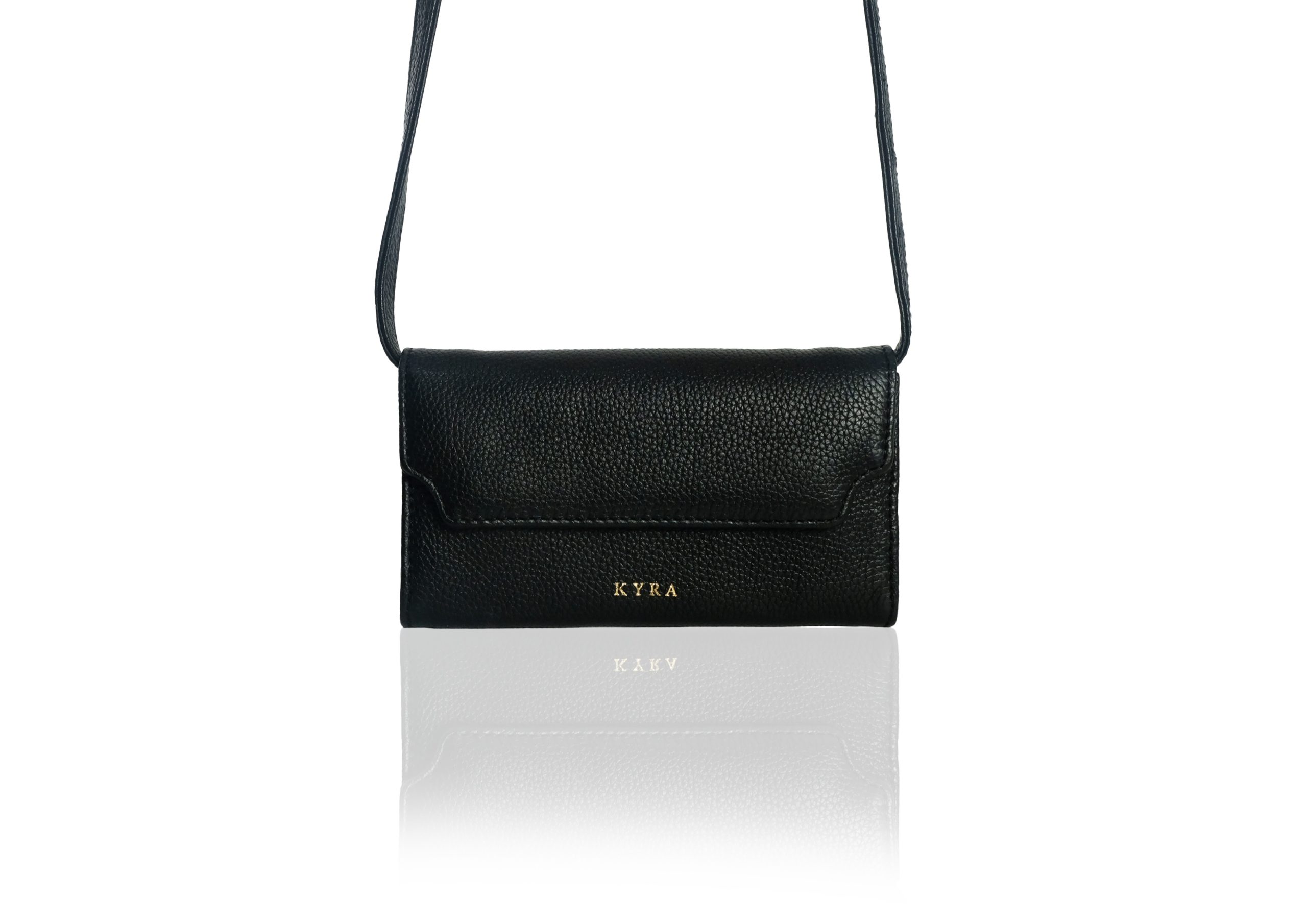 Sophia Purse in Black Calf Leather - Image 7