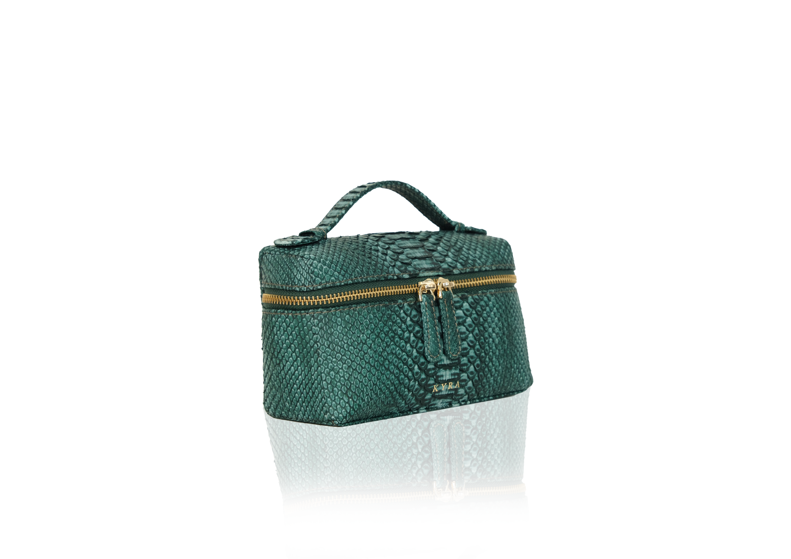 Picco 19 Bag in Precious Leather - Peacock Blue - Image 2