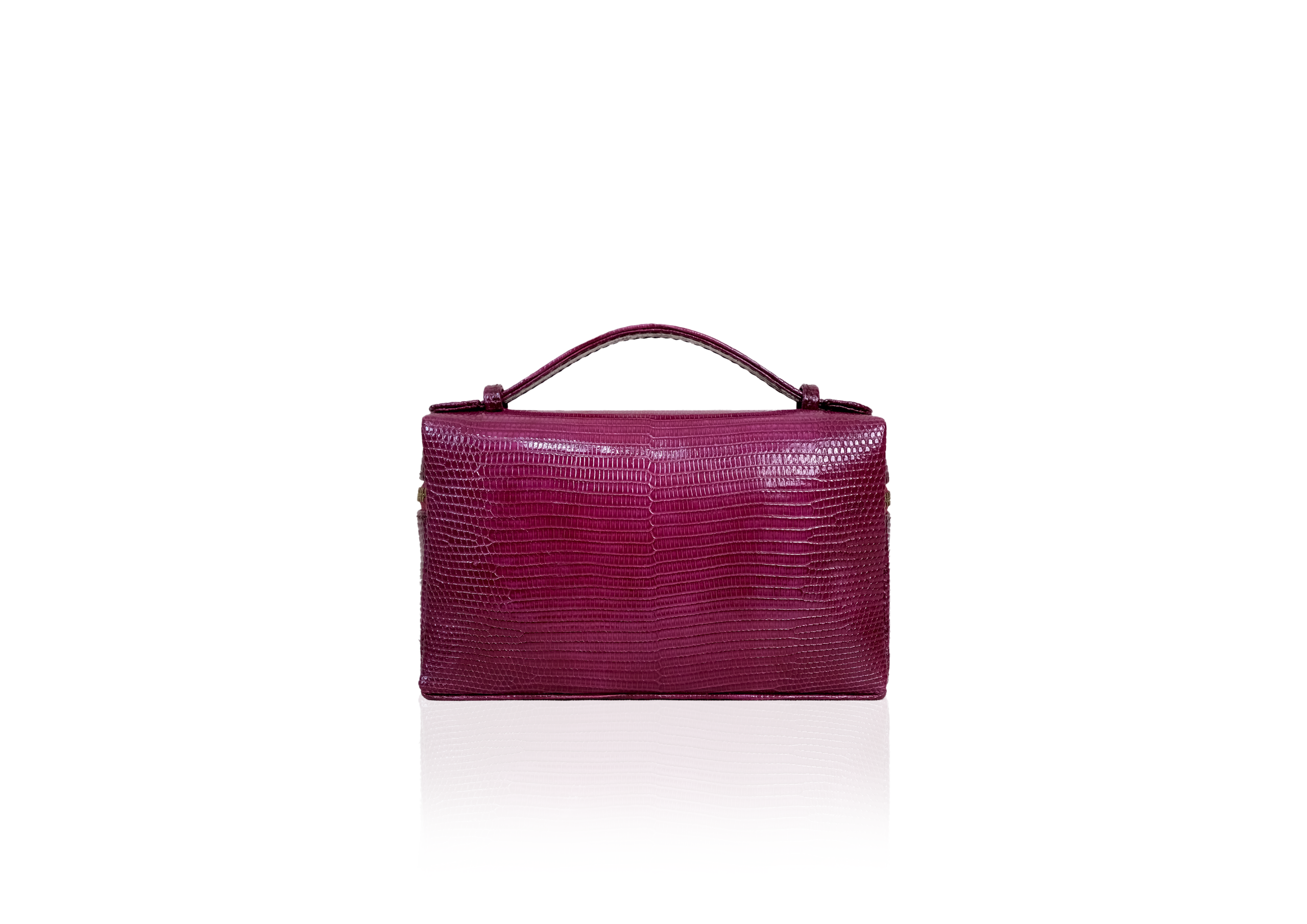 Picco 19 Bag in Precious Leather - Burgundy Lizard - Image 4