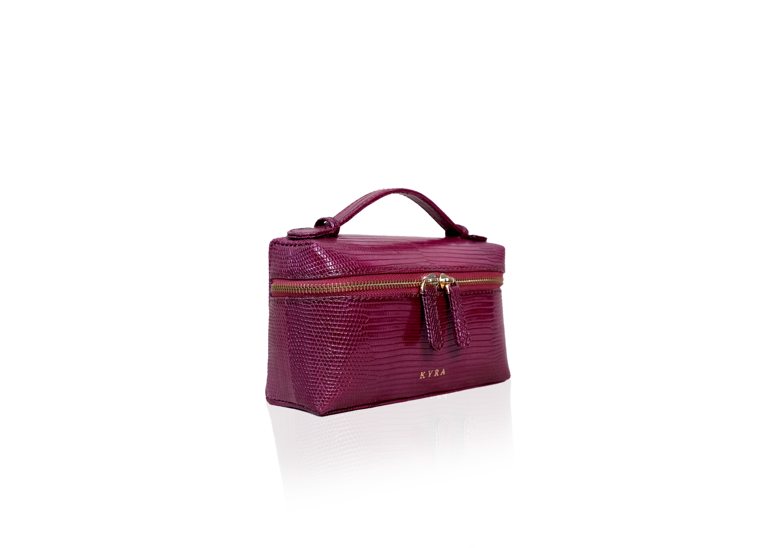 Picco 19 Bag in Precious Leather - Burgundy Lizard - Image 2