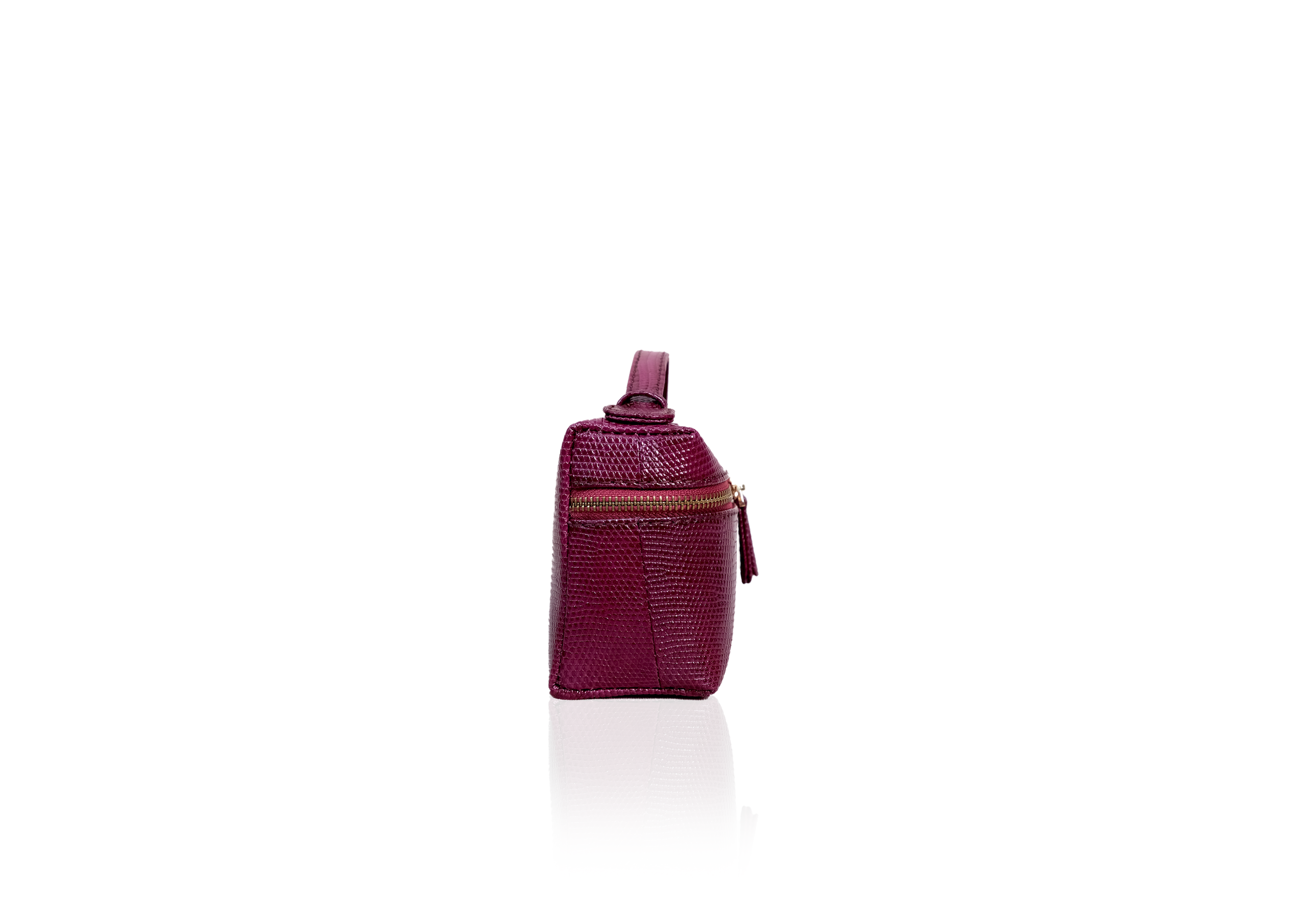 Picco 19 Bag in Precious Leather - Burgundy Lizard - Image 3