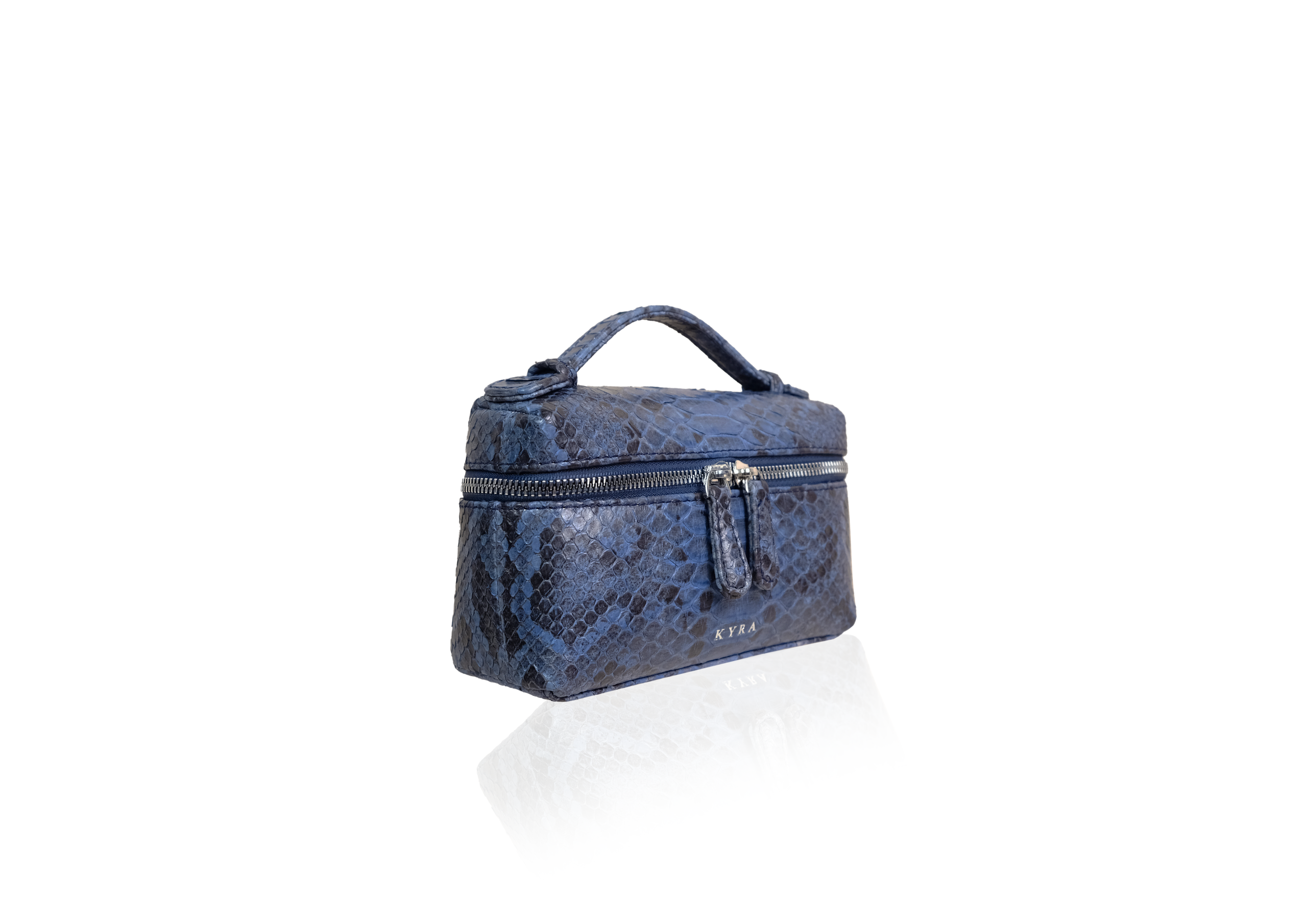 Picco 19 Bag in Precious Leather - Cloud Blue - Image 3