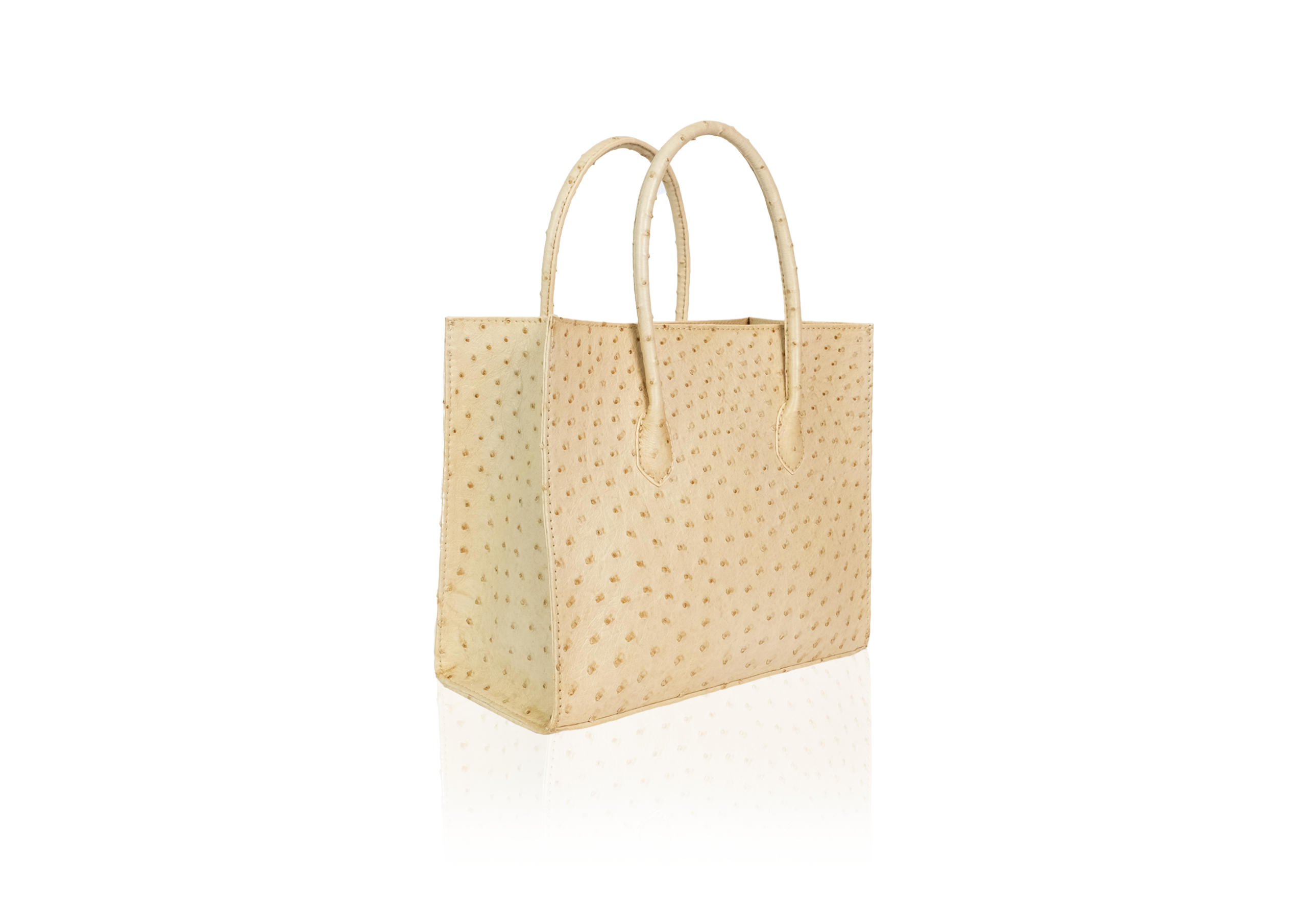Roomy Tote Bag in Peanut Ostrich - Image 2