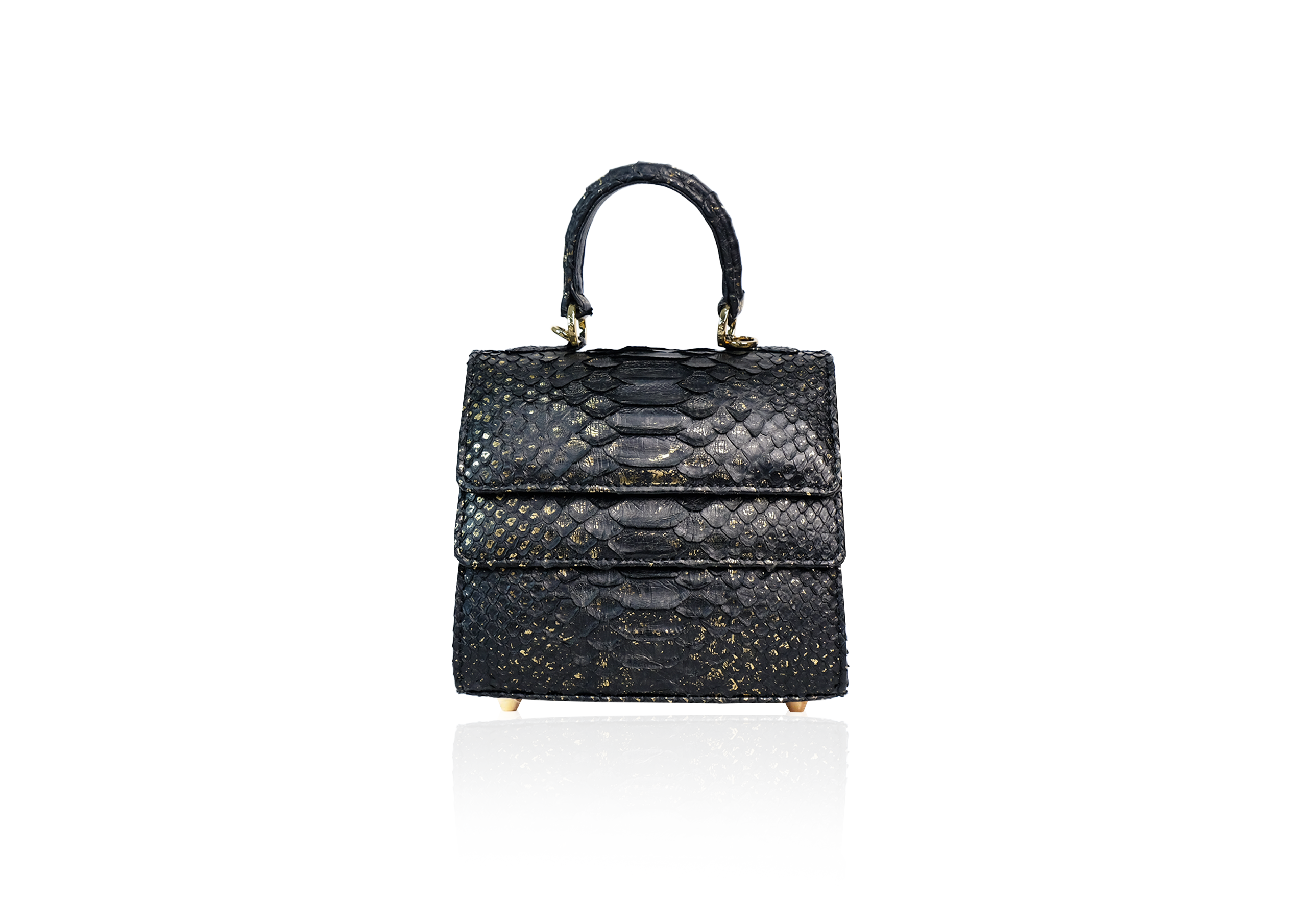 Rubby Small in Black Rain Gold
