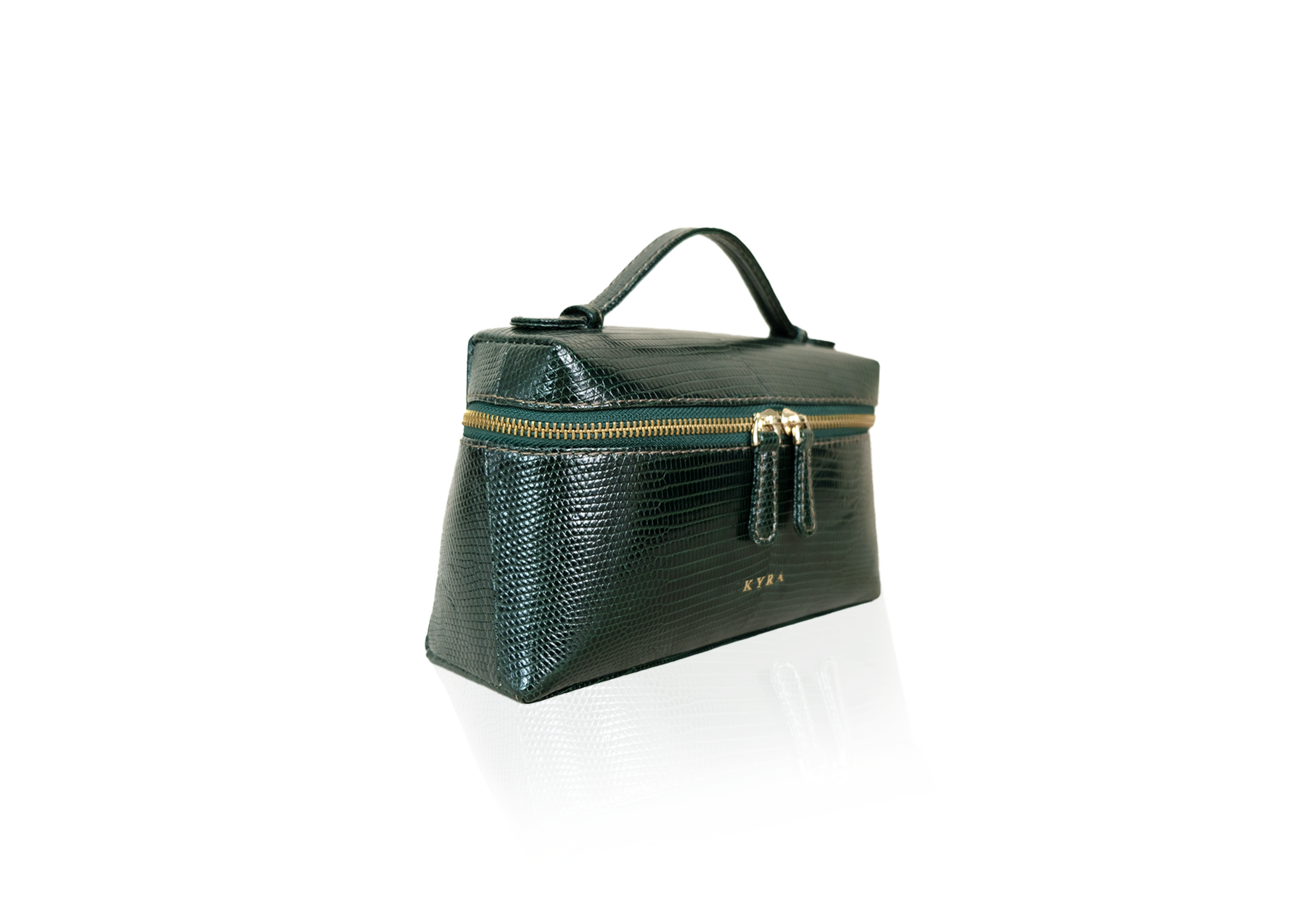 Picco Bag in Precious Leather - Dark Green Lizard - Image 2