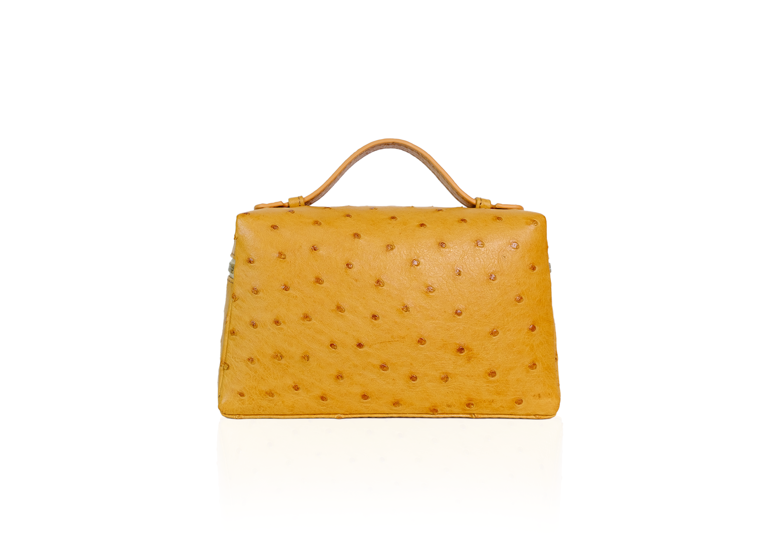 Picco Bag in Ostrich Leather - Cognac Ostrich - Image 4