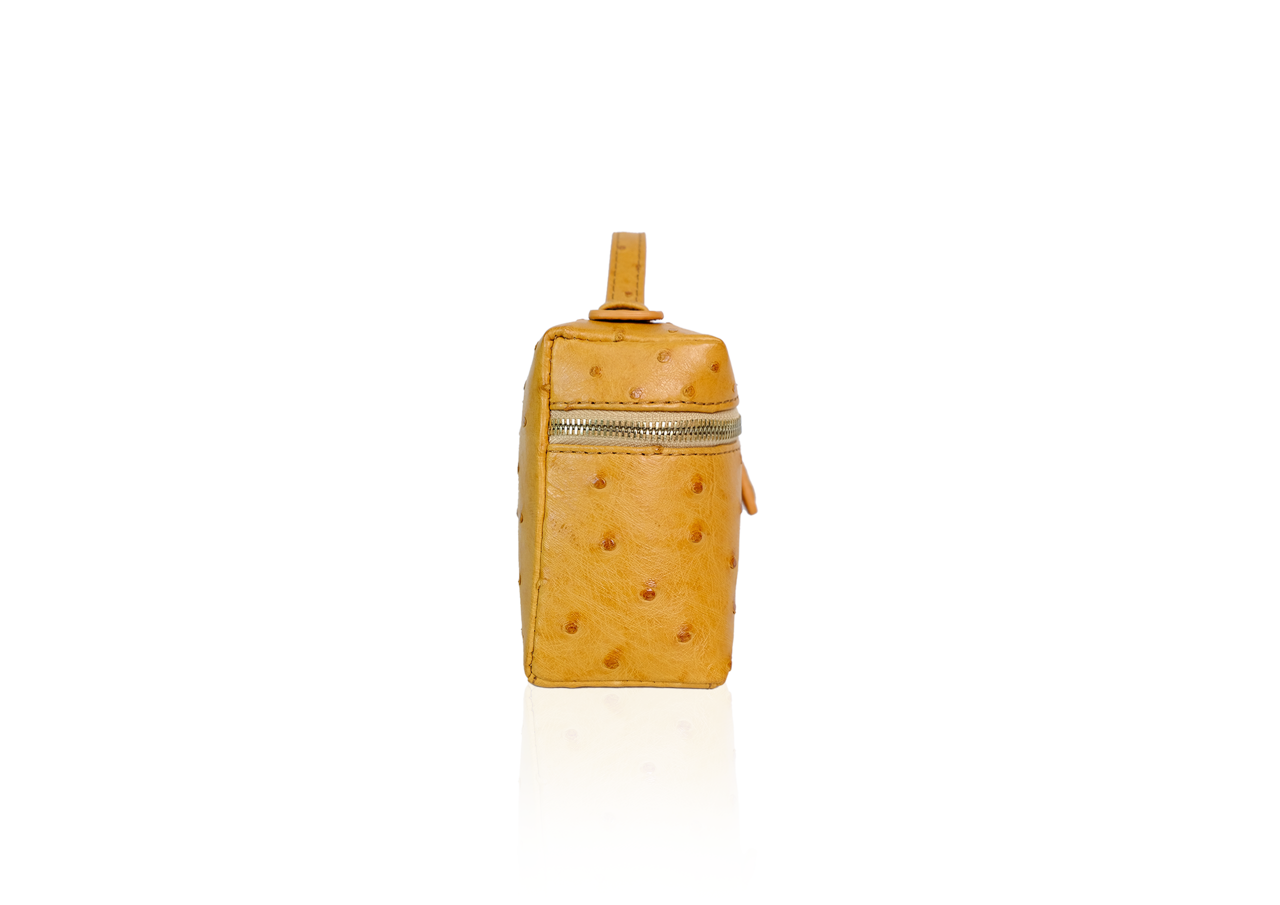 Picco Bag in Ostrich Leather - Cognac Ostrich - Image 3