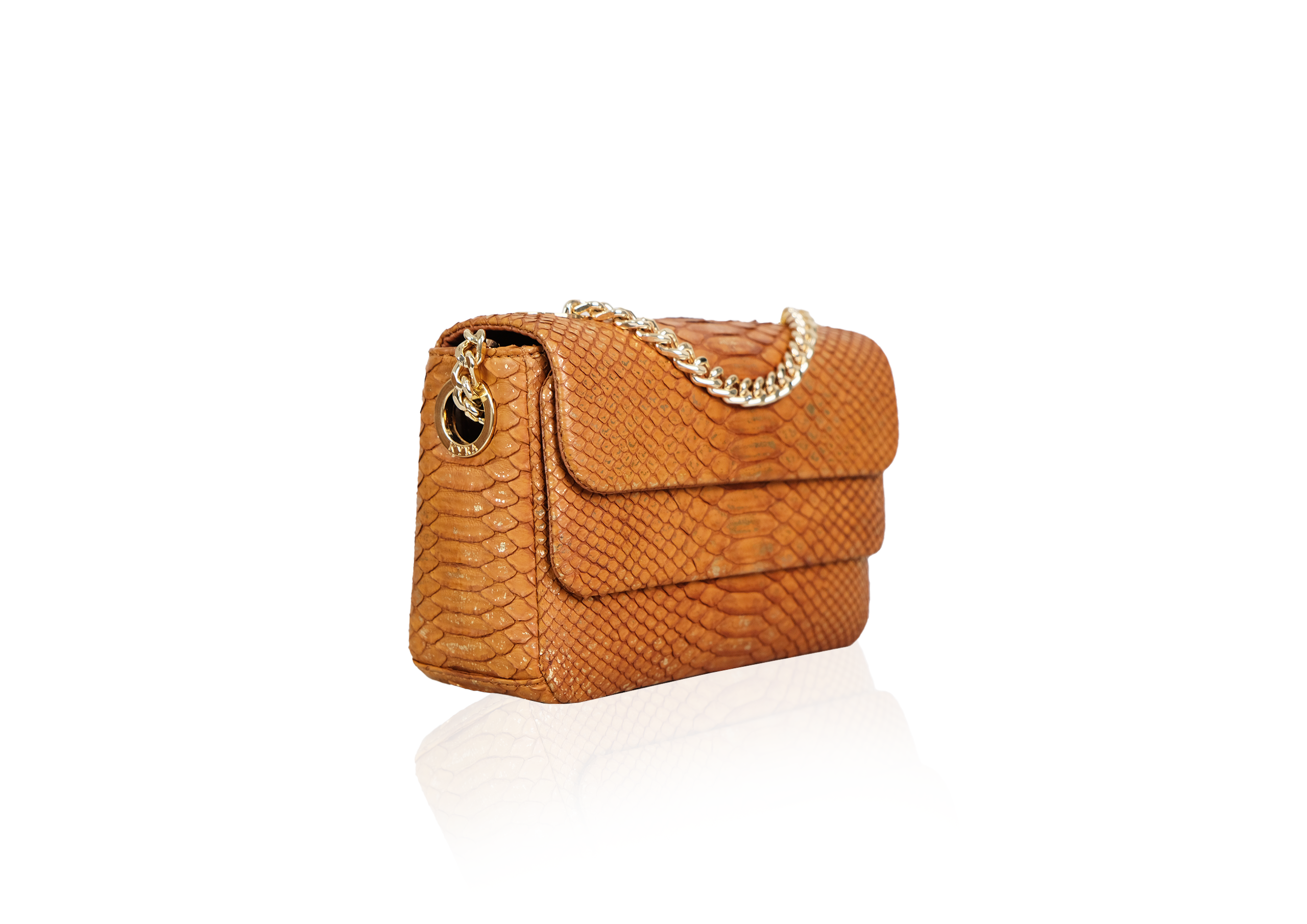 RUBBY CROSS IN CARAMEL GOLD - Image 3