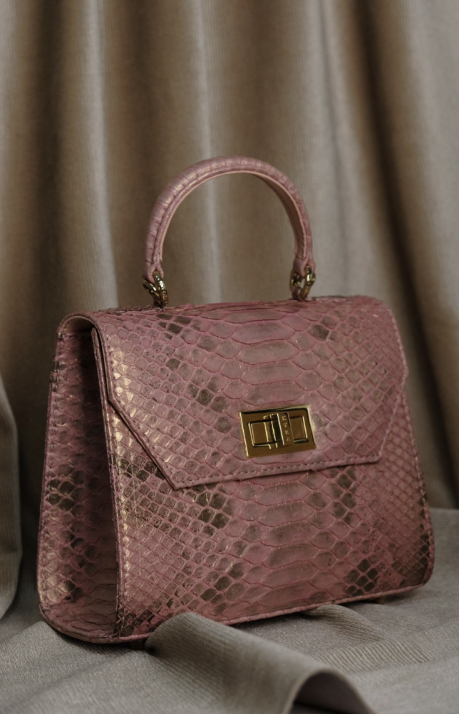 kyra-luna-classic-box-bag-rose-gold-python-evening-bag