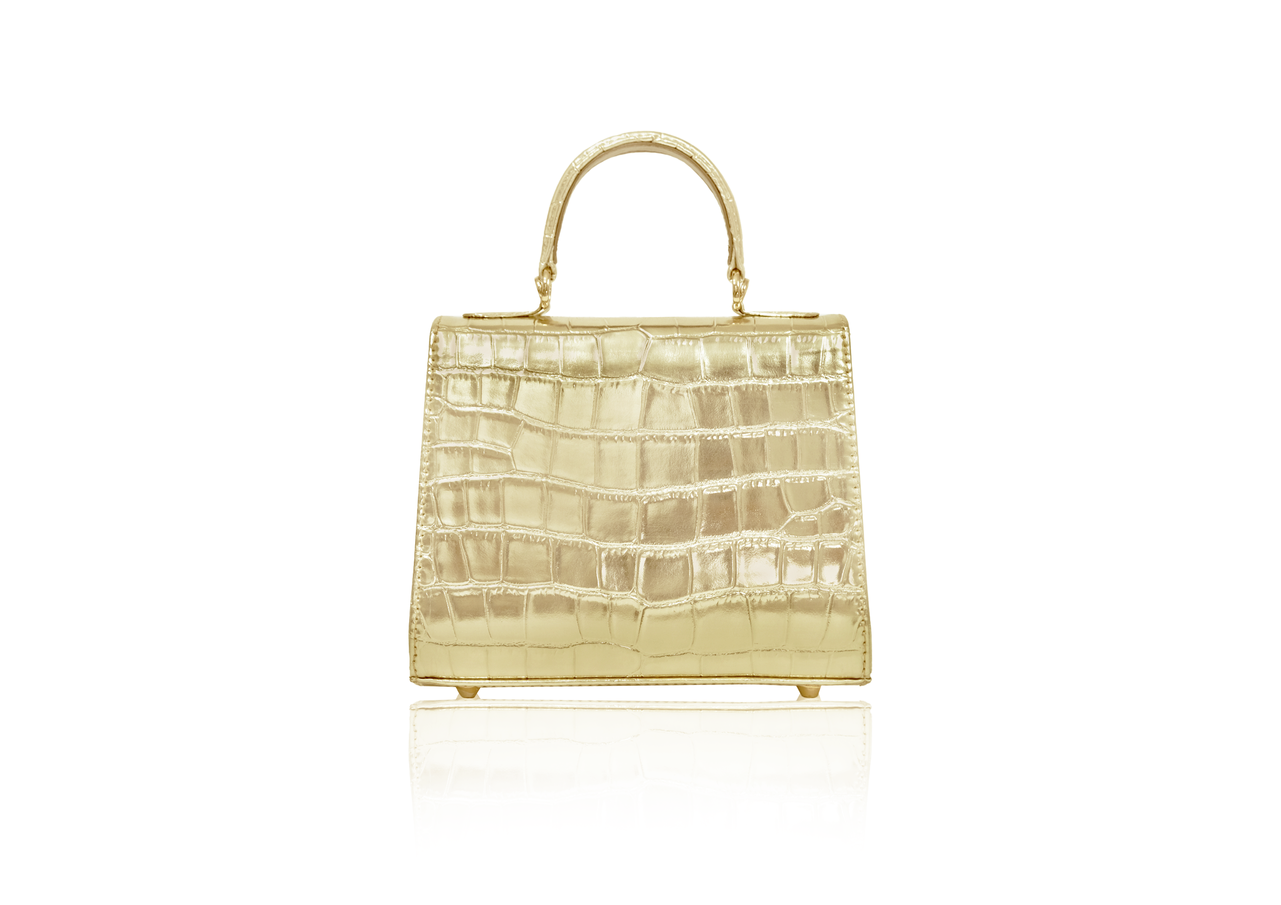 Luna in Metalic Gold Croco Effect - Image 4