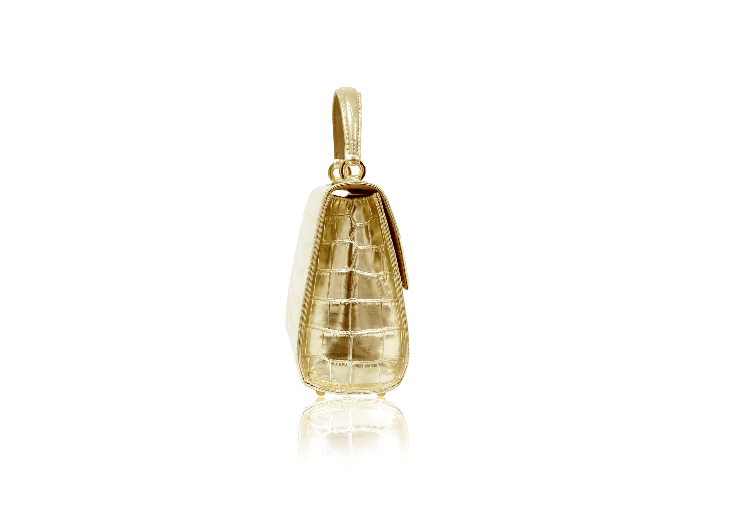 Luna in Metalic Gold Croco Effect - Image 3