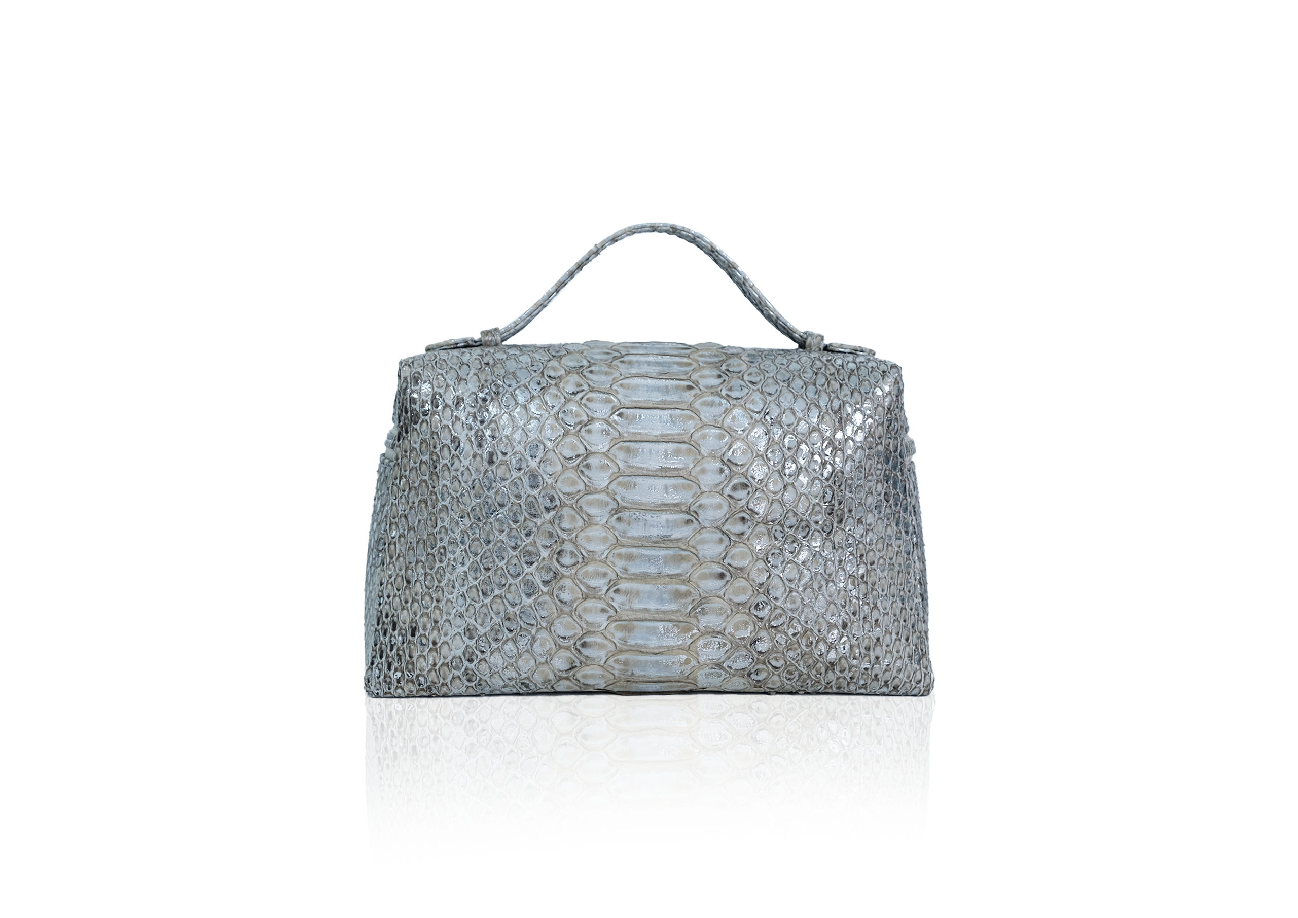 Picco Bag in Precious Leather - Silver Grey - Image 4