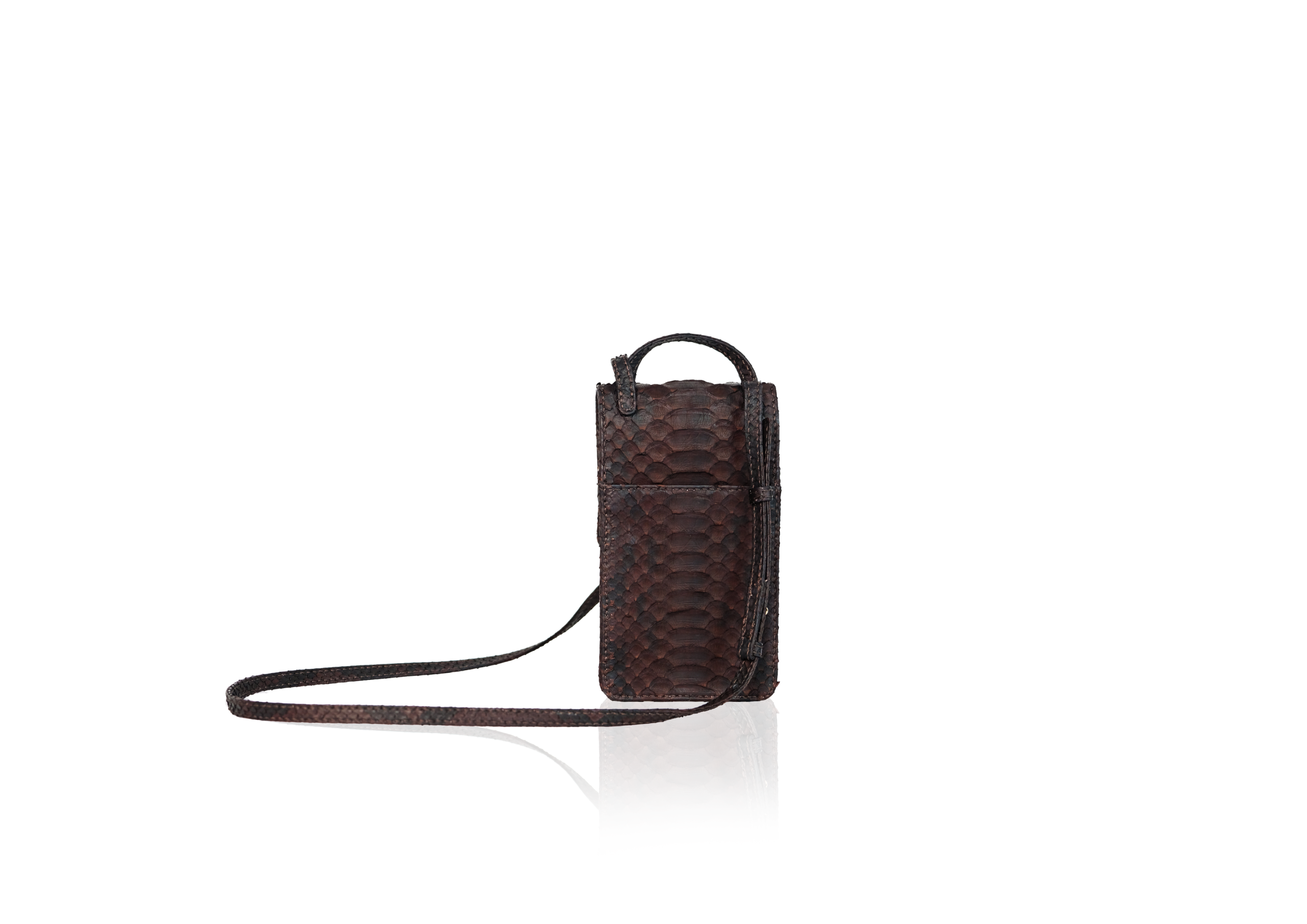 Rubby Phone Bag in Dark Brown - Image 3