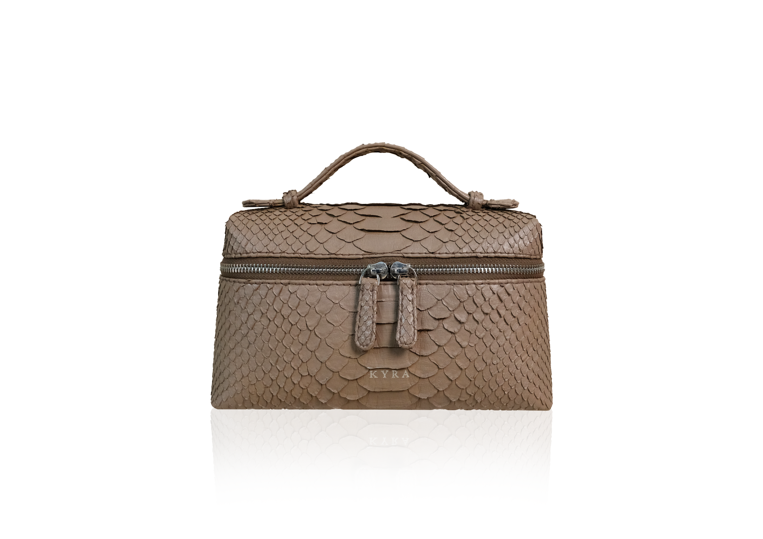 Taupe Python Leather Bag